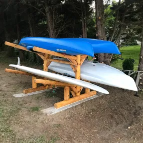 4 SUP and Kayak Storage Rack | Freestanding Log Rack