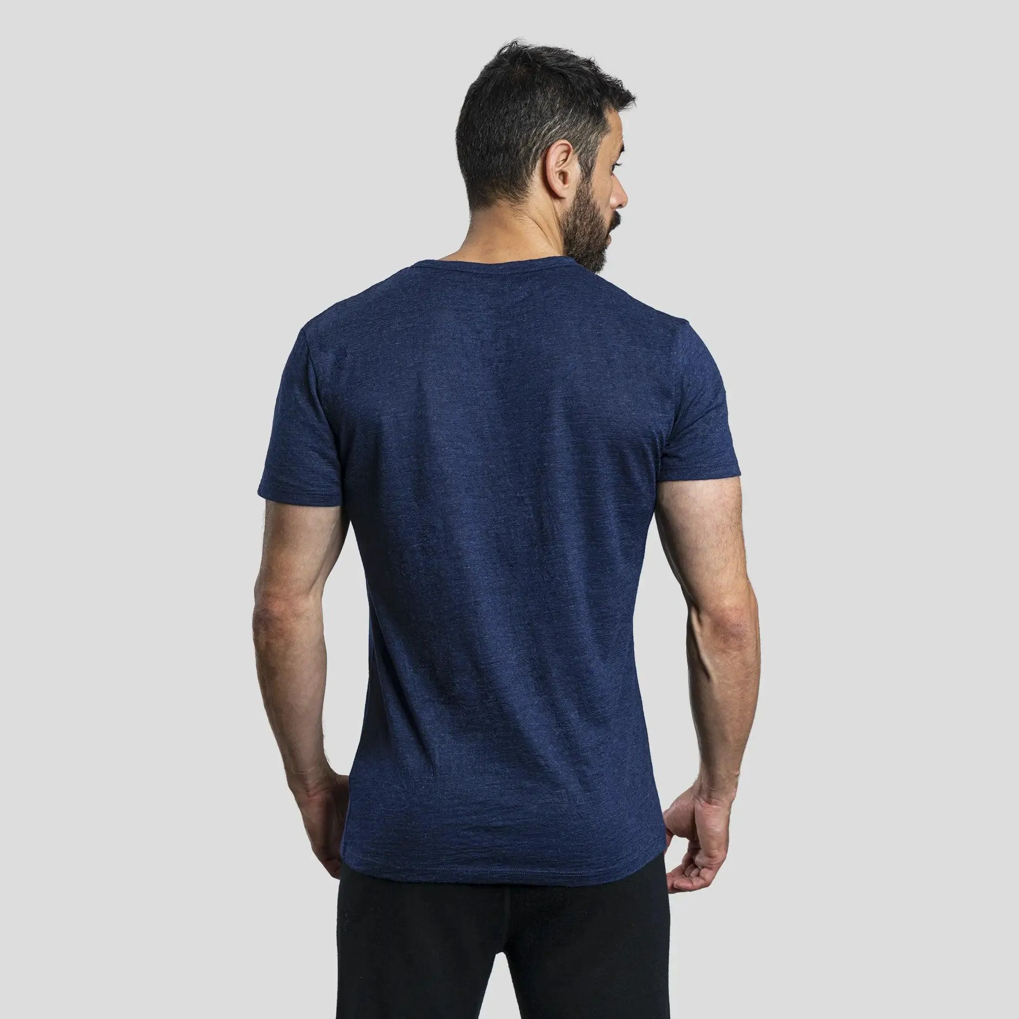 9 Pack - Men's Alpaca Wool Crew Neck T-Shirts: 160 Ultralight