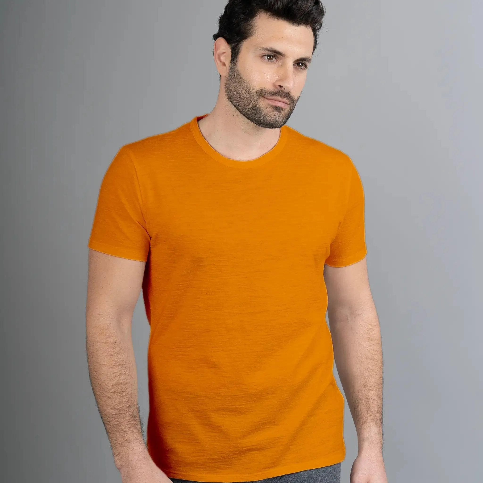 9 Pack - Men's Alpaca Wool Crew Neck T-Shirts: 160 Ultralight