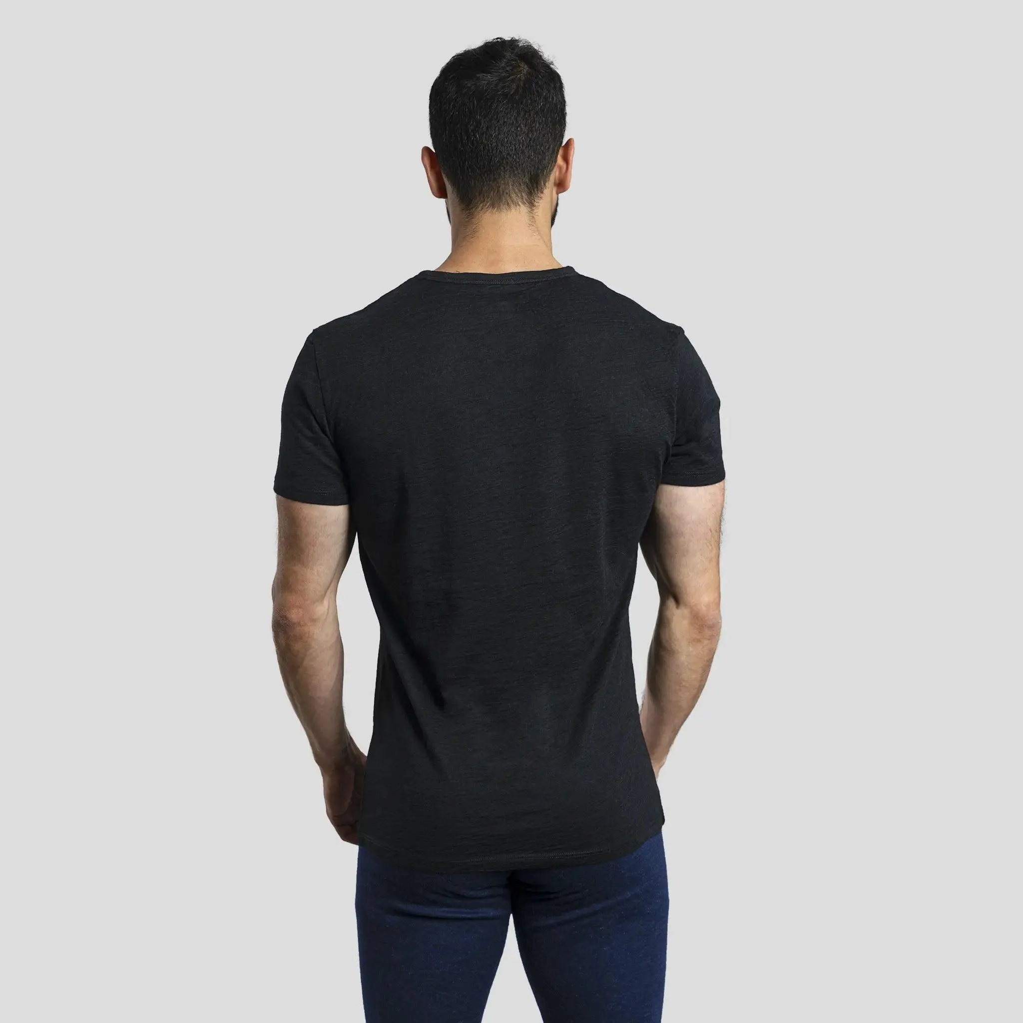 9 Pack - Men's Alpaca Wool Crew Neck T-Shirts: 160 Ultralight