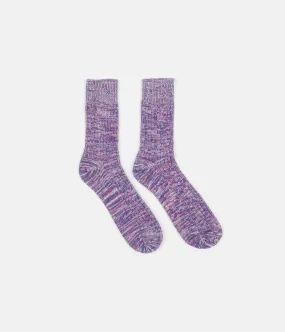 Albam Marl Socks - Blue / Pink / White