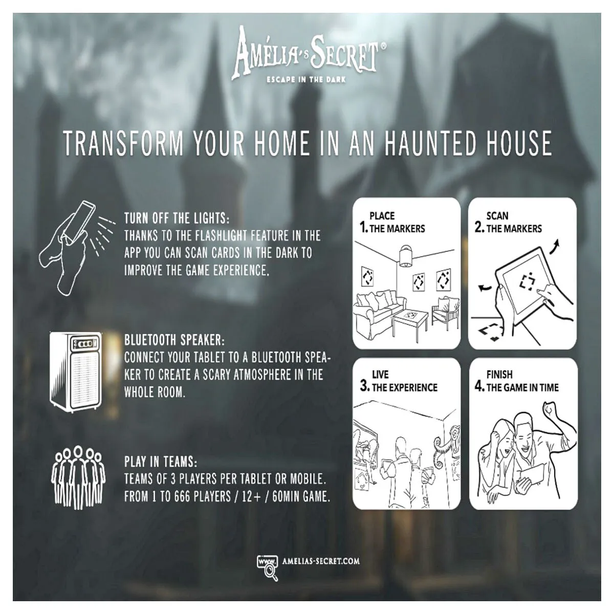 Amelia's Secret: Escape in the Dark Augmented Reality Escape Room Game