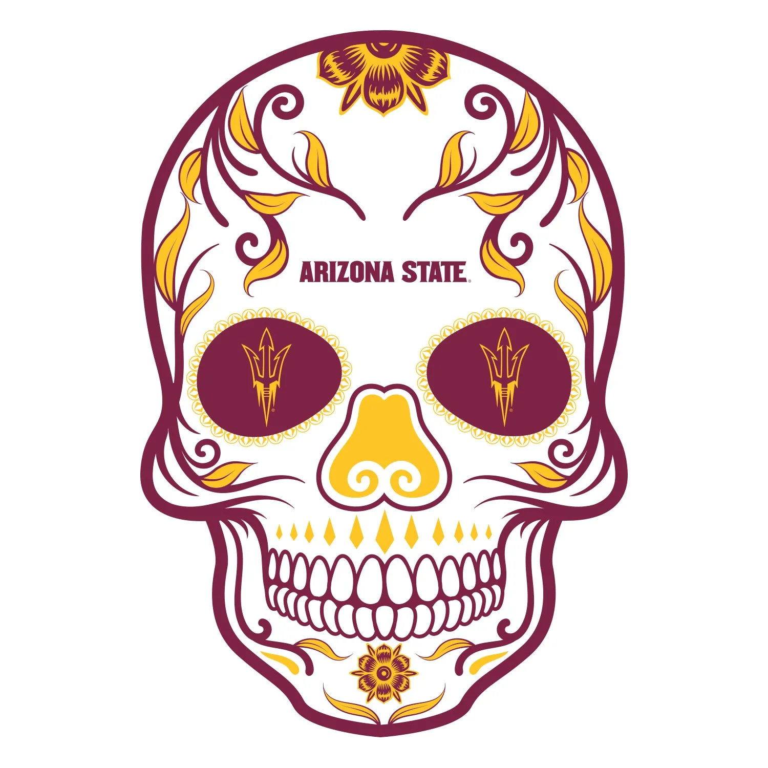 Arizona State Sun Devils:   Outdoor Skull        - Officially Licensed NCAA    Outdoor Graphic