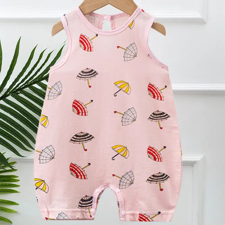 Baby NewBorn Summer Sleeveless Jumpsuit Cute Printing Boys And Girls 3-24M Baby Romper Wholesale Kids Clothing