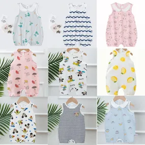 Baby NewBorn Summer Sleeveless Jumpsuit Cute Printing Boys And Girls 3-24M Baby Romper Wholesale Kids Clothing