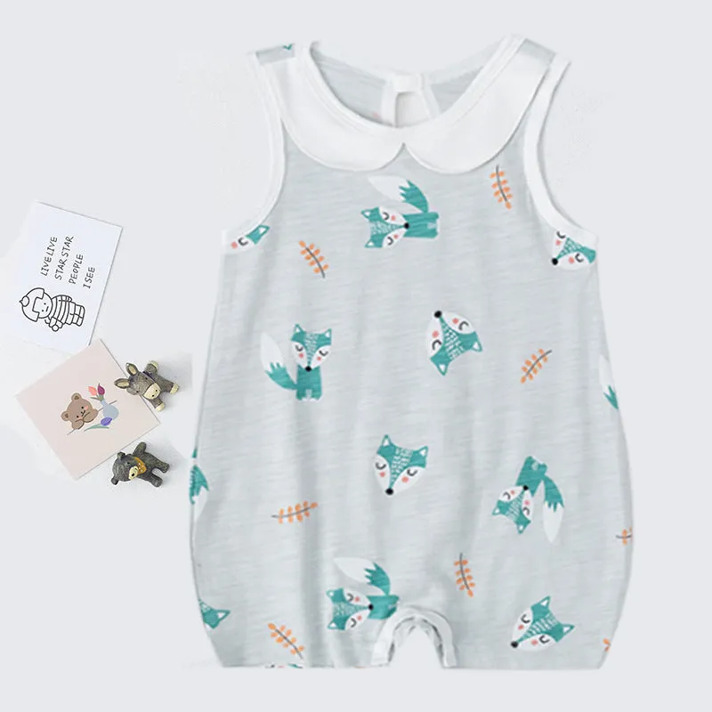 Baby NewBorn Summer Sleeveless Jumpsuit Cute Printing Boys And Girls 3-24M Baby Romper Wholesale Kids Clothing