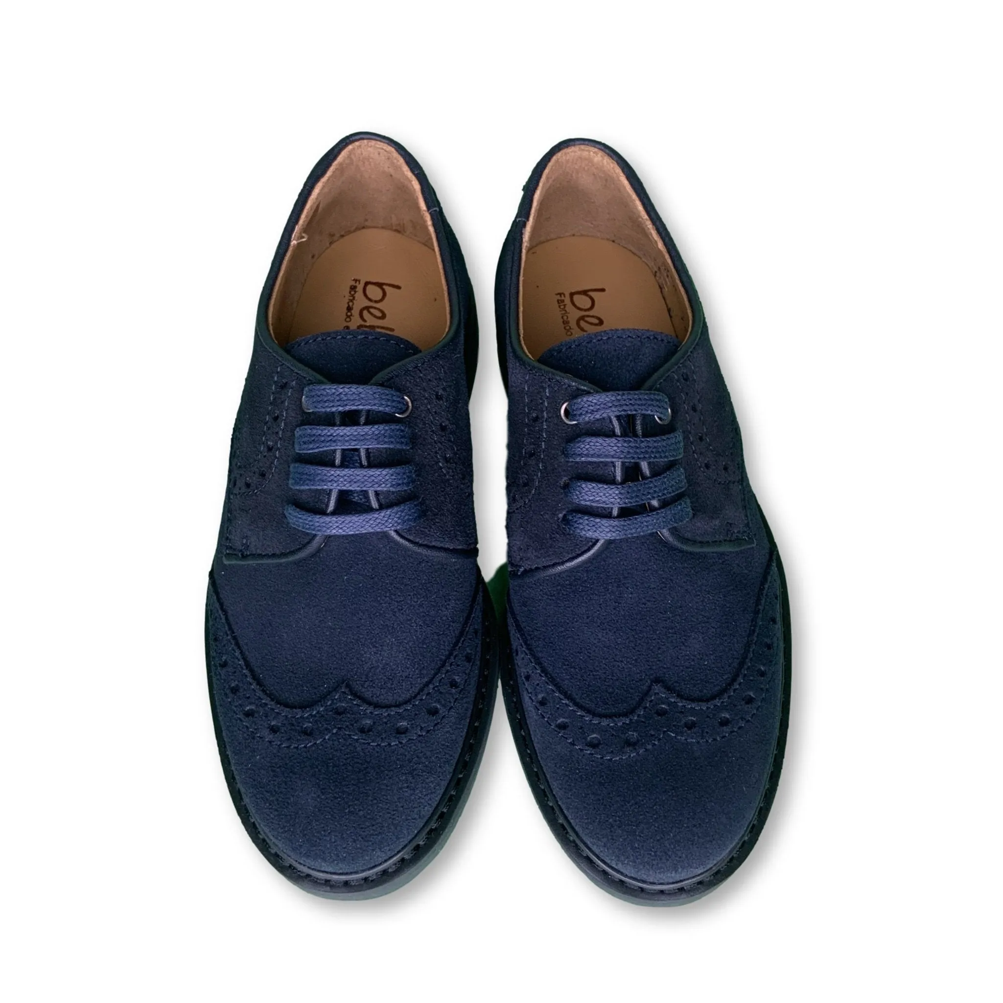 Beberlis Navy Suede Wingtip Oxford