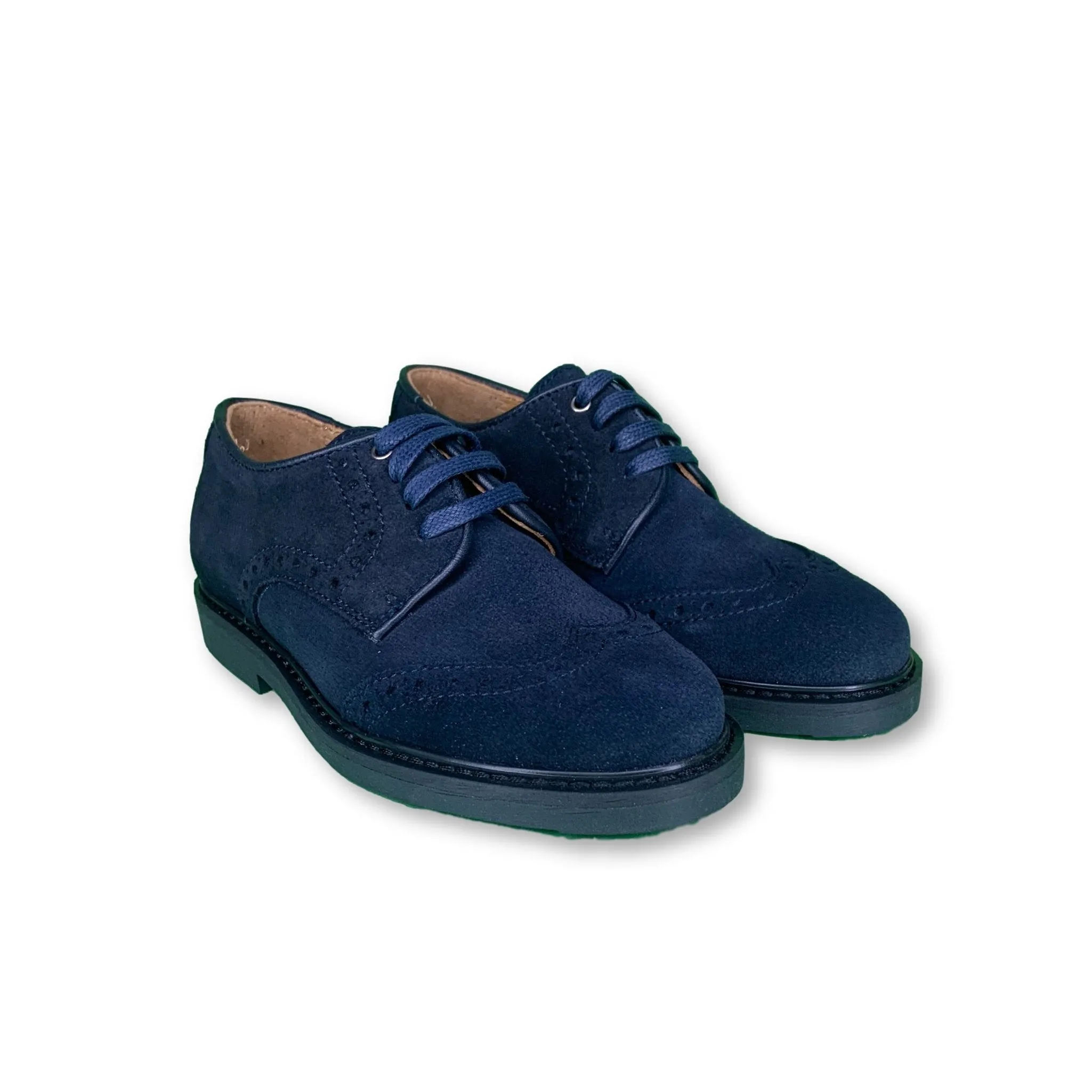 Beberlis Navy Suede Wingtip Oxford