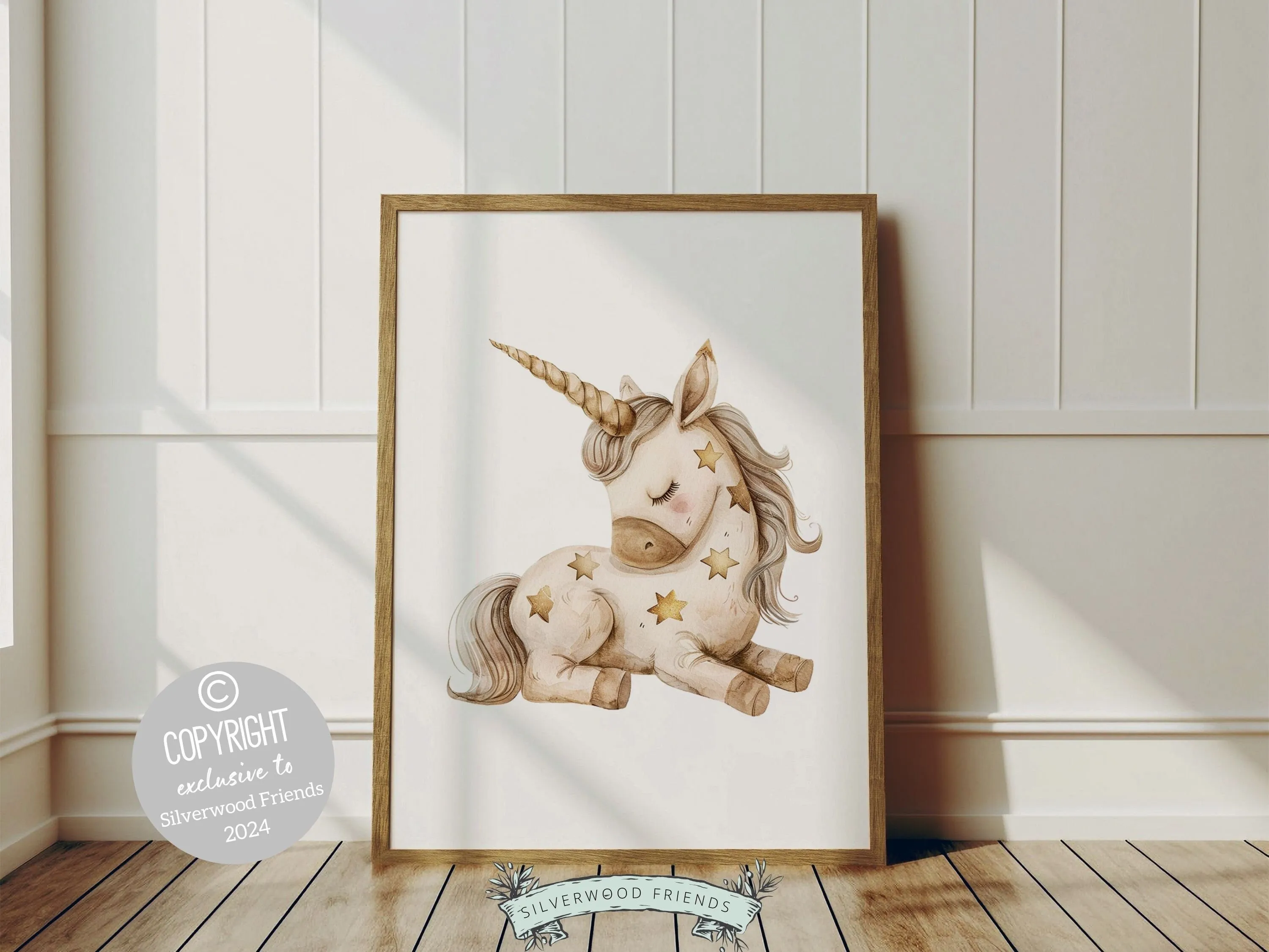 Boho Unicorn Rainbow Nursery Prints