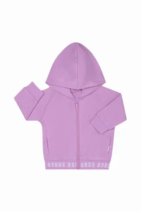 Bonds Baby Logo Fleece Hoodie - Purple Peonie