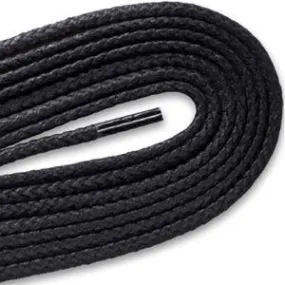 Boot/High Top Waxed Laces - Black (2 Pair Pack) Shoelaces