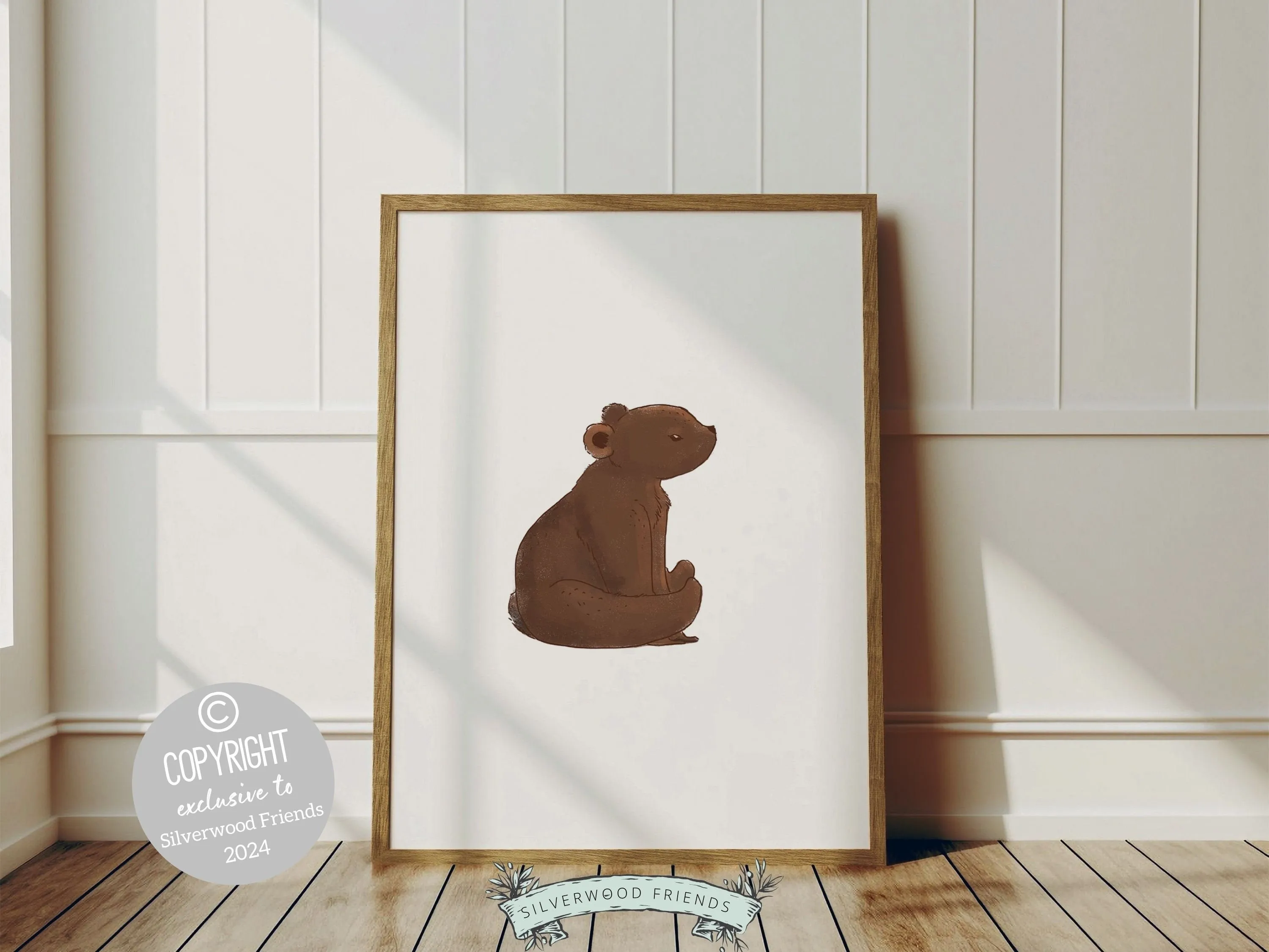 Brown Bear Nursery Print Set of 3