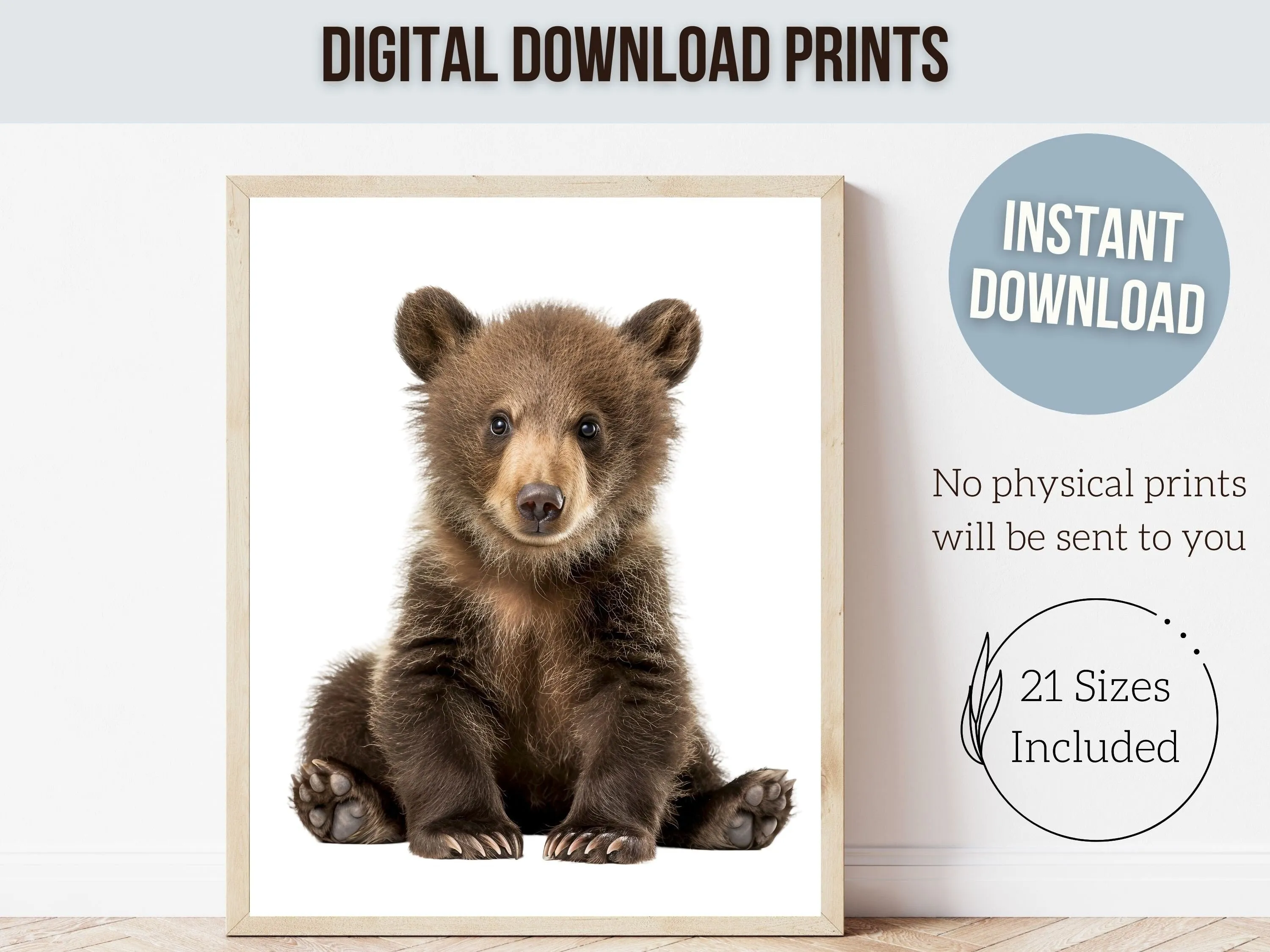 Brown Bear Nursery Prints - Set 2