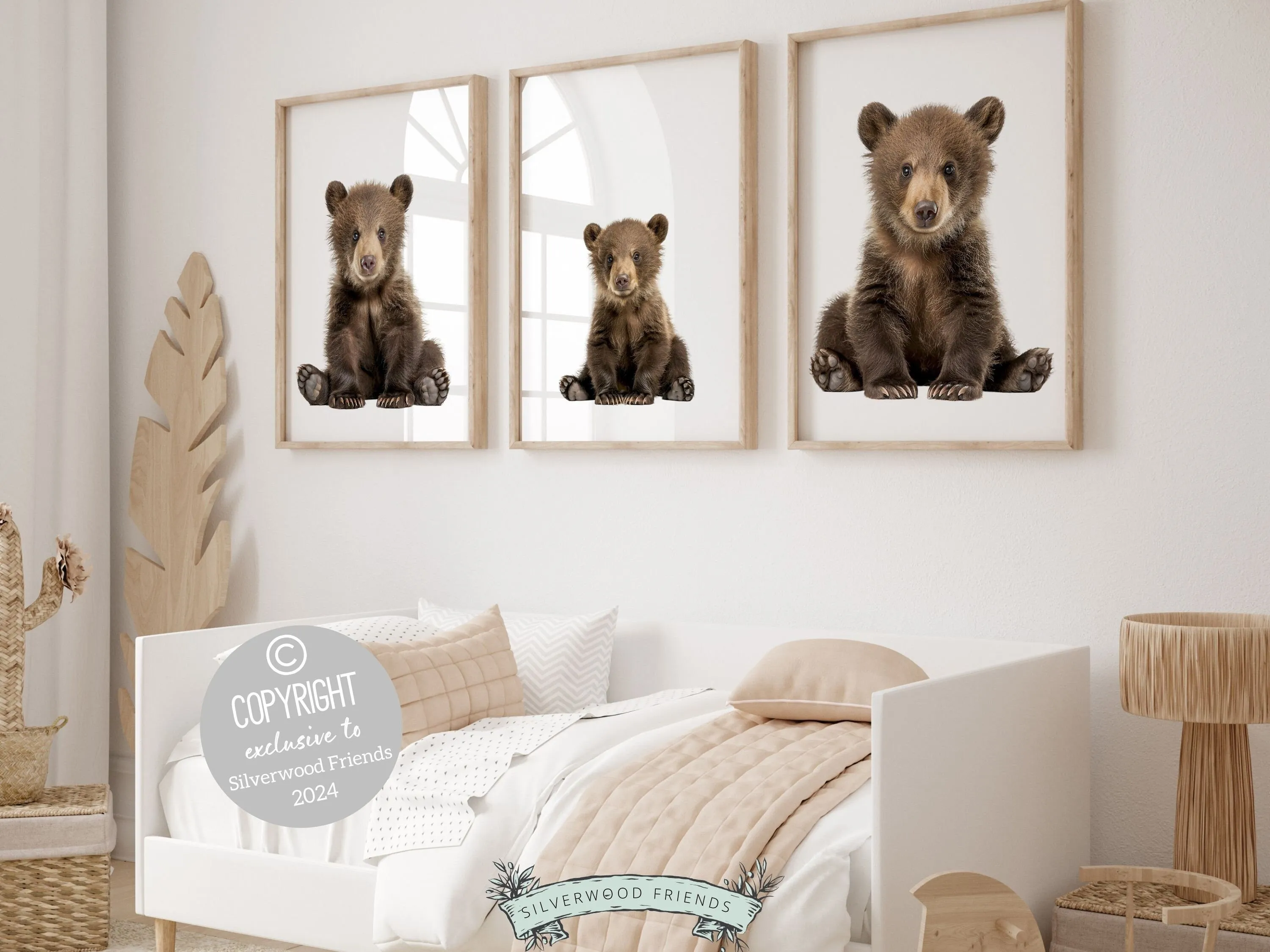 Brown Bear Nursery Prints - Set 2