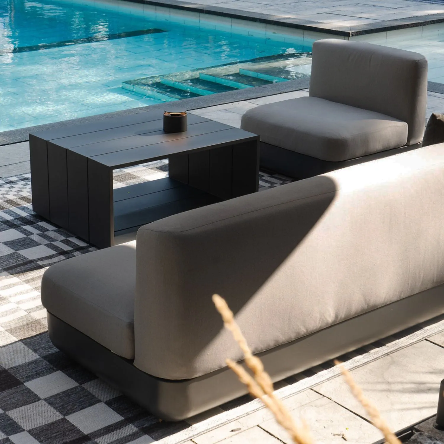 Cloud Charcoal Outdoor Armless Sofa