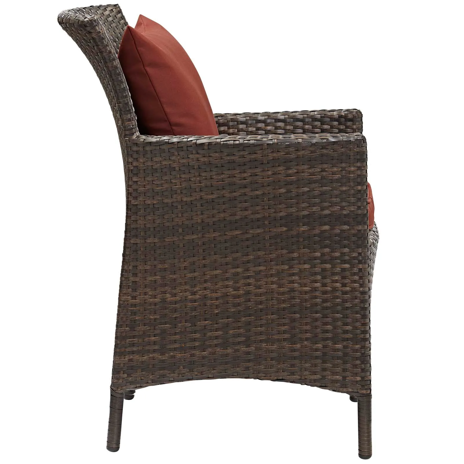 Conduit 5 Piece Outdoor Patio Wicker Rattan Set by Modway