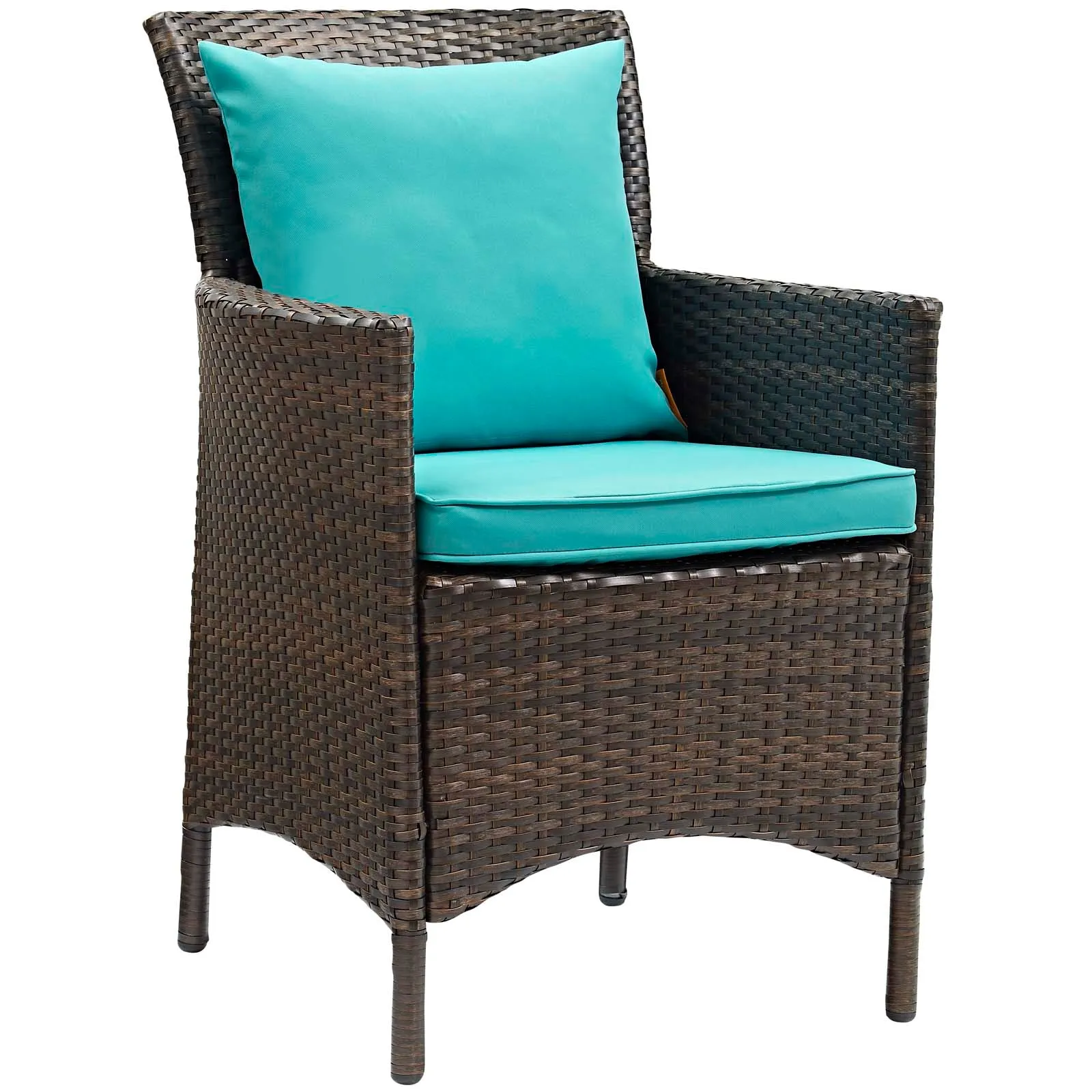 Conduit 5 Piece Outdoor Patio Wicker Rattan Set by Modway