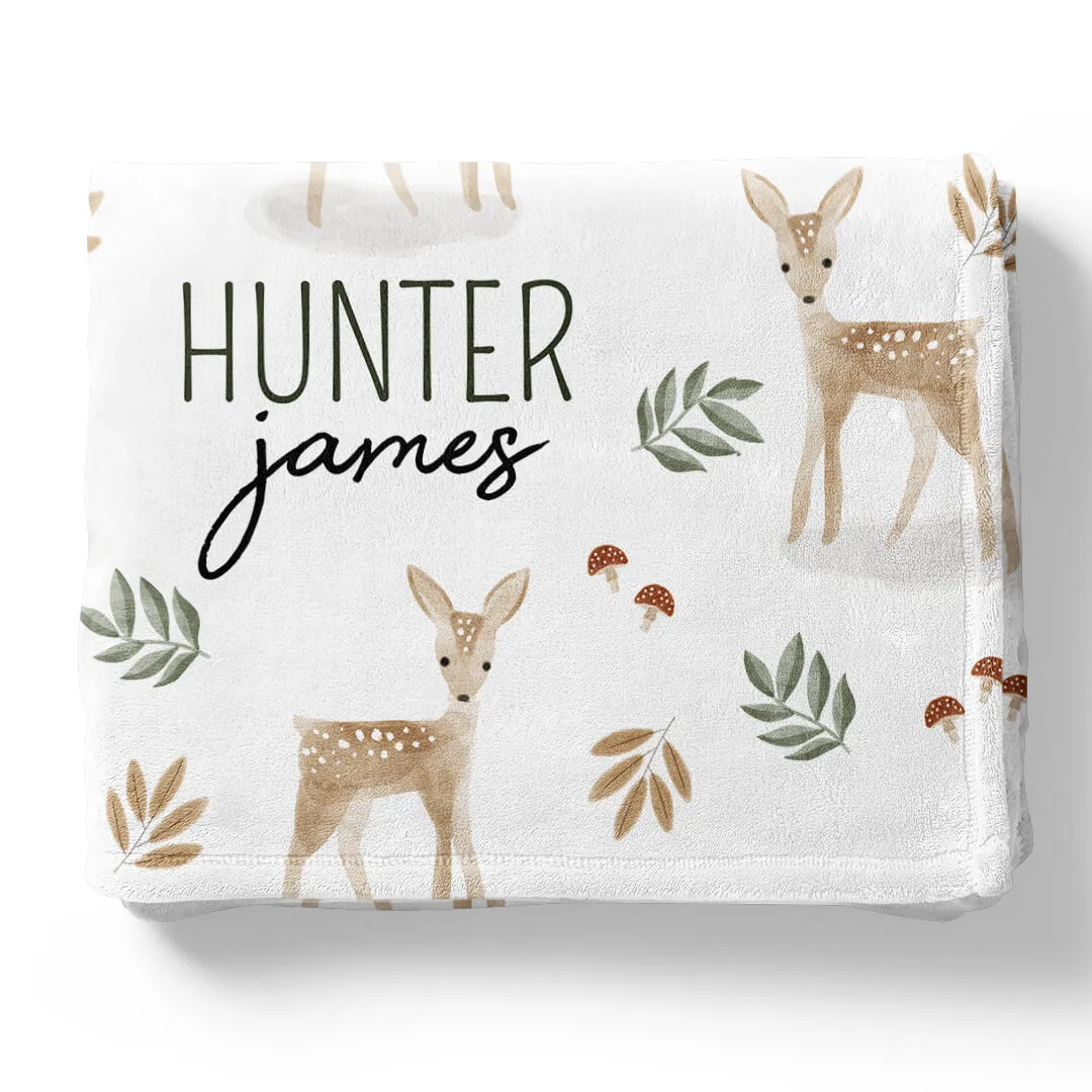 Finley's Fawn Personalized Toddler Blanket