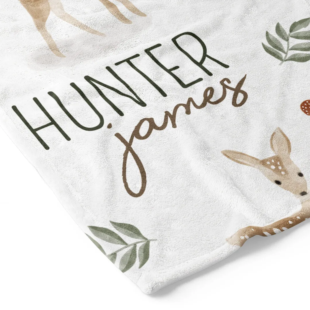 Finley's Fawn Personalized Toddler Blanket