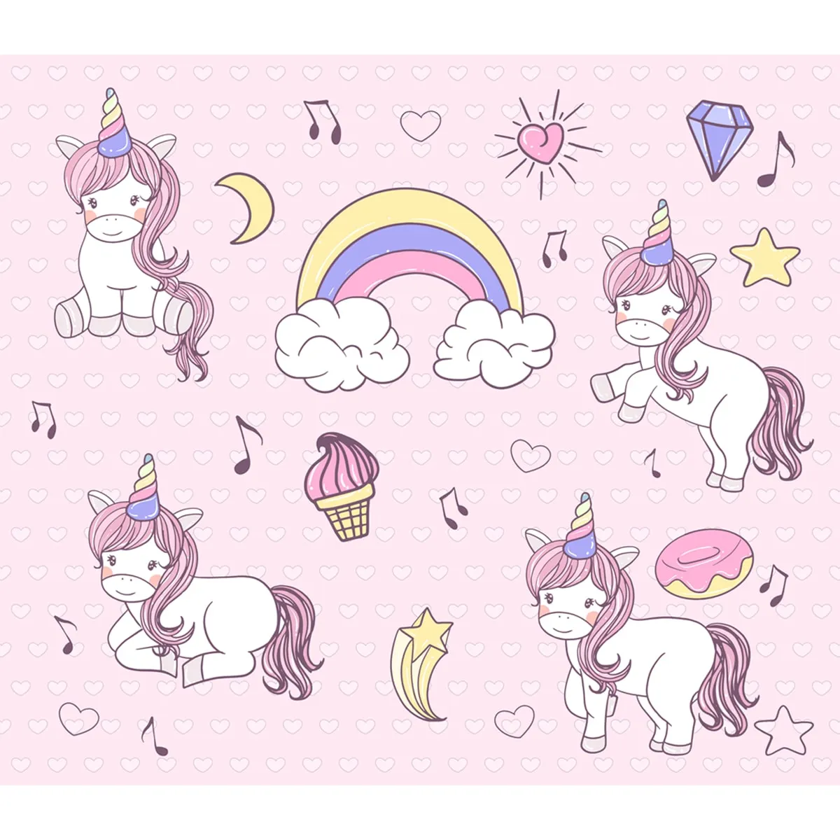 Girl Room Unicorn Customised Wallpaper