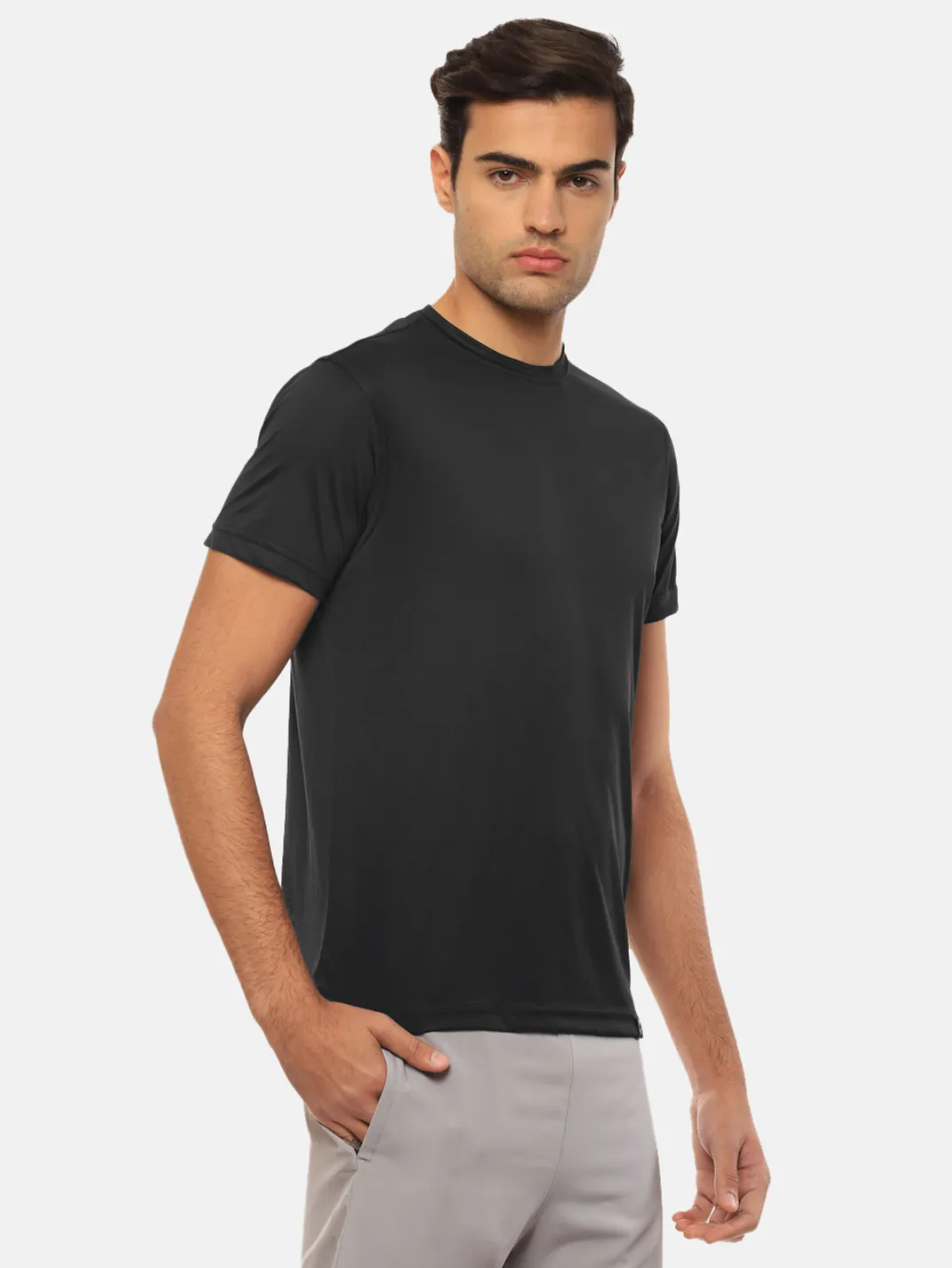 Hummel Men Black B2B Round Neck Poly