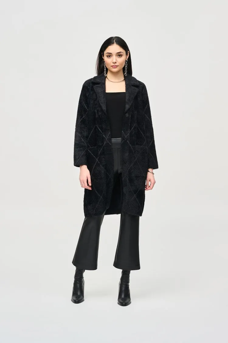 Joseph Ribkoff Black Notched Collar Coat