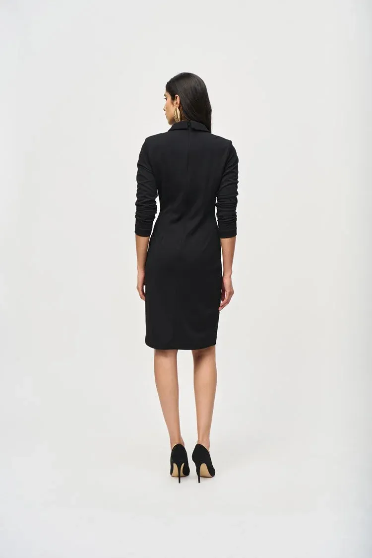 Joseph Ribkoff Black Scuba Crepe Blazer Dress