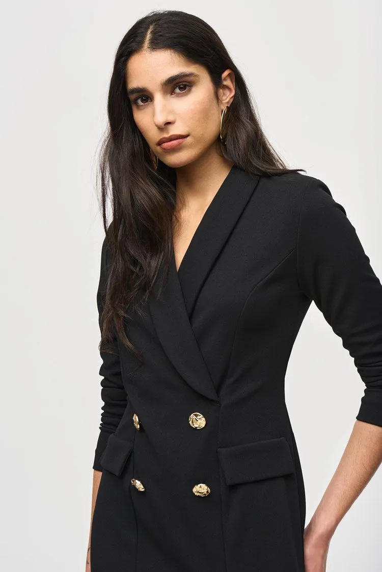 Joseph Ribkoff Black Scuba Crepe Blazer Dress