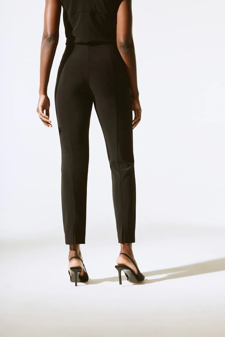 Joseph Ribkoff Black Silky Knit Straight Pull-On Pants