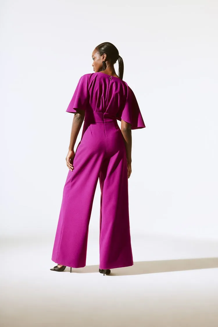 Joseph Ribkoff Empress Lux Twill Wide-Leg Jumpsuit