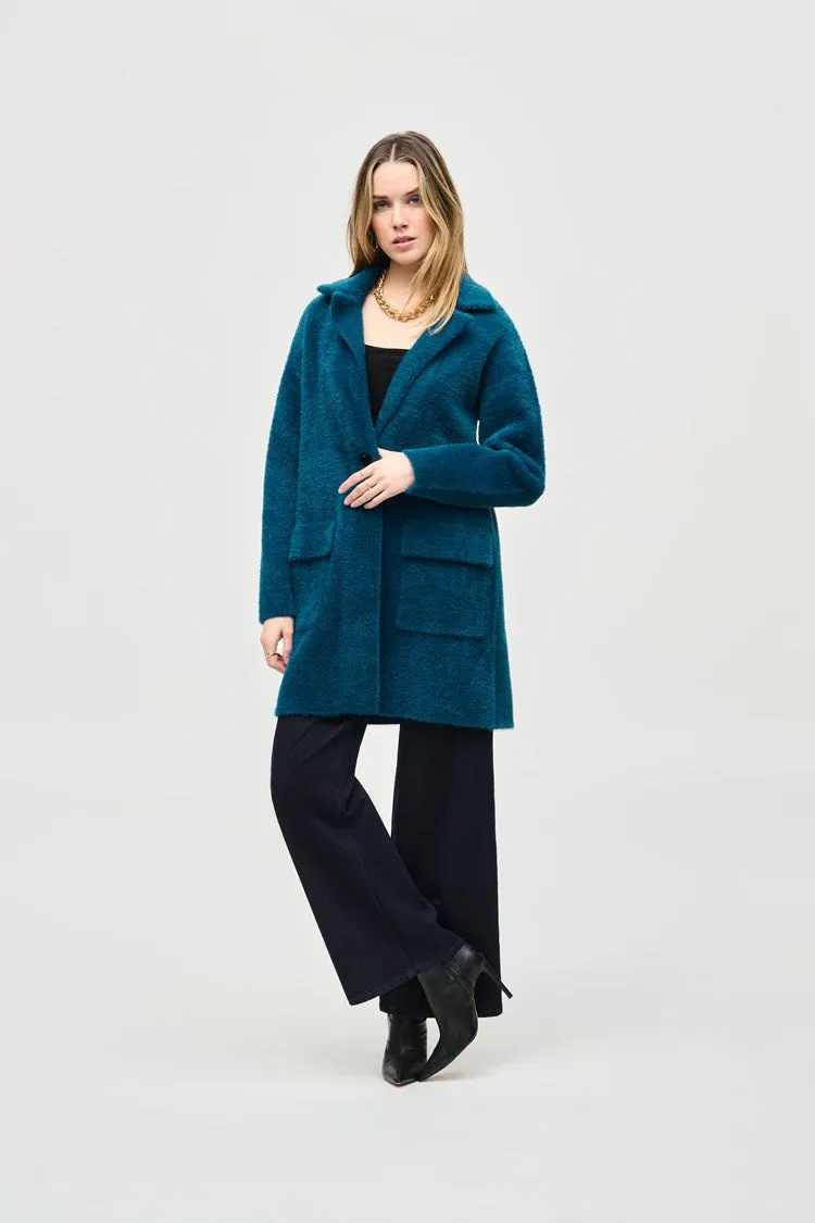 Joseph Ribkoff Twilight Feather Yarn Sweater Coat