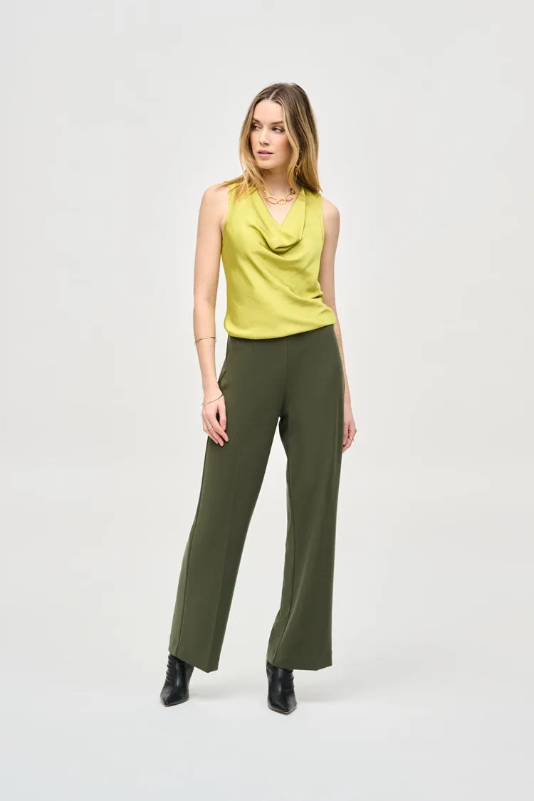 Joseph Ribkoff Wasabi Satin Straight Sleeveless Top