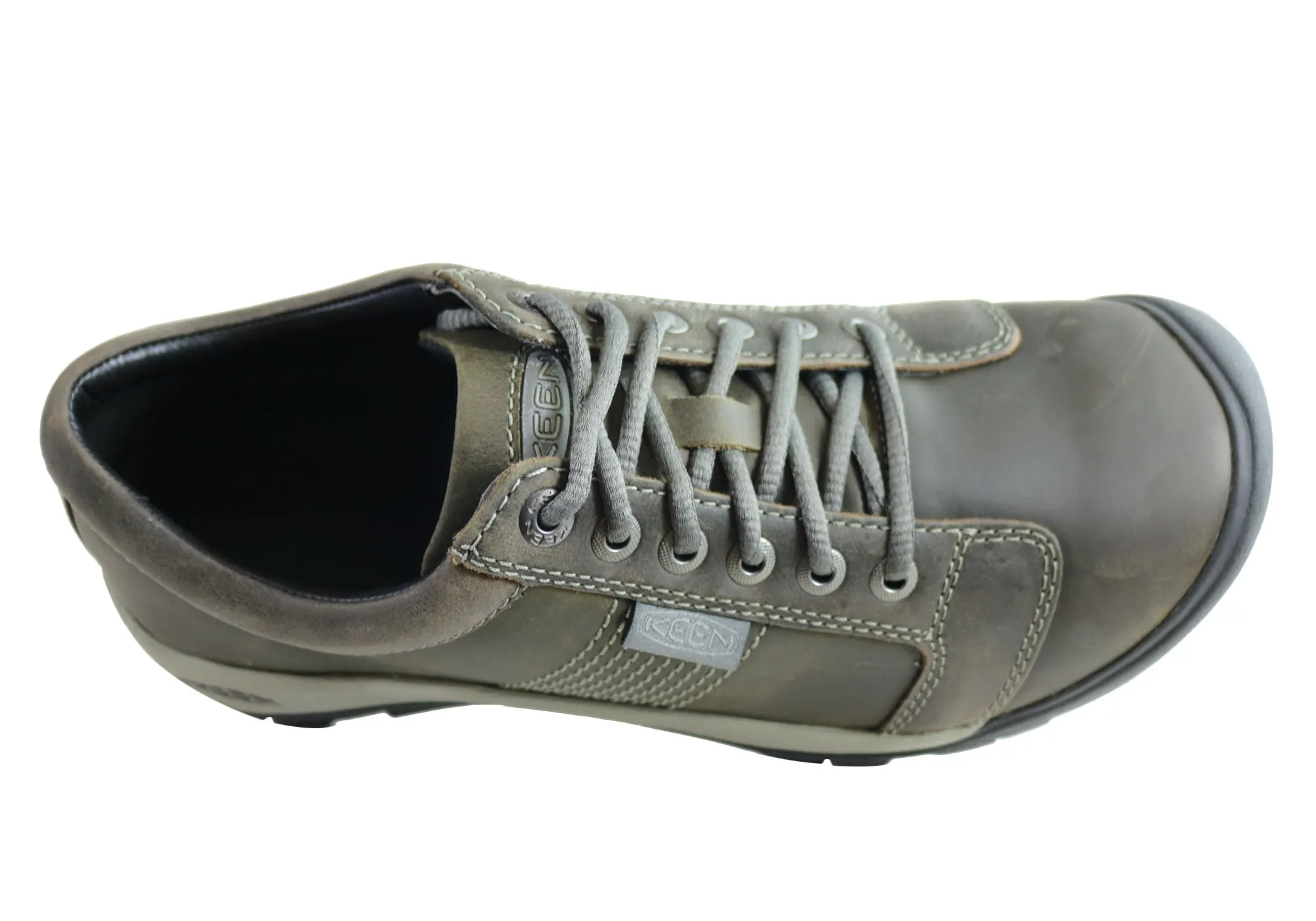 Keen Austin Mens Comfortable Leather Wide Fit Lace Up Casual Shoes