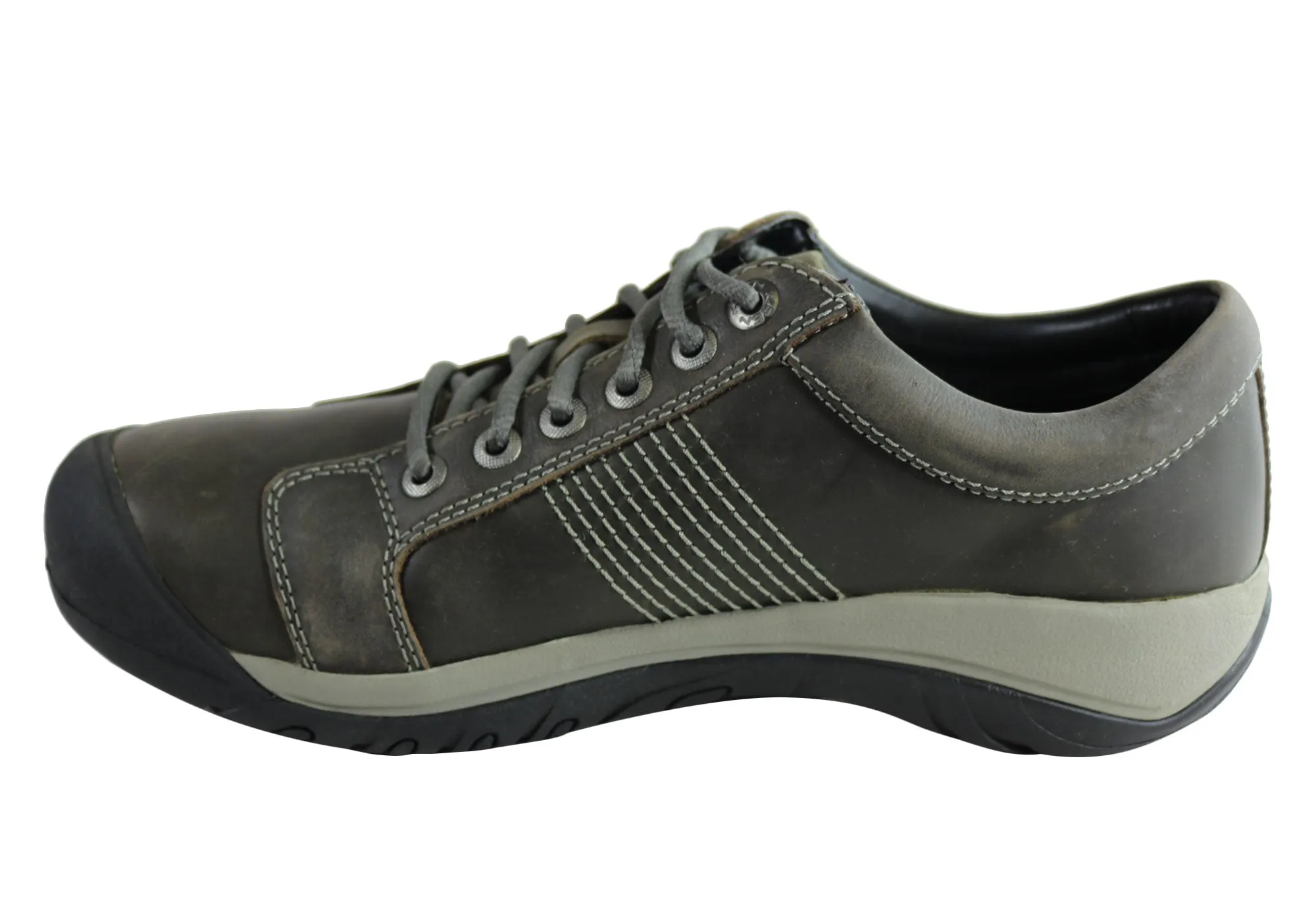 Keen Austin Mens Comfortable Leather Wide Fit Lace Up Casual Shoes