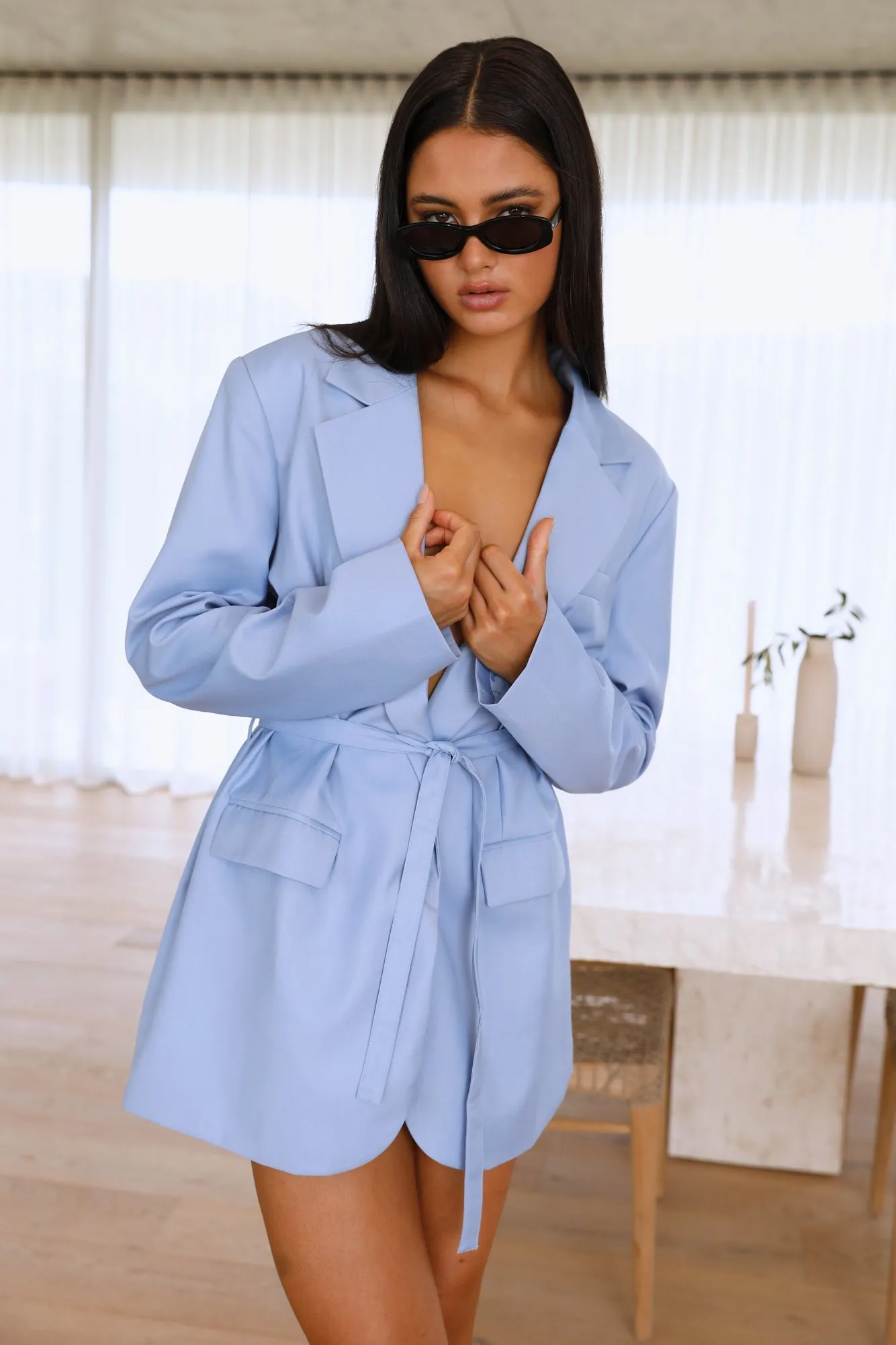 LIONESS Olympia Blazer Dress Blue