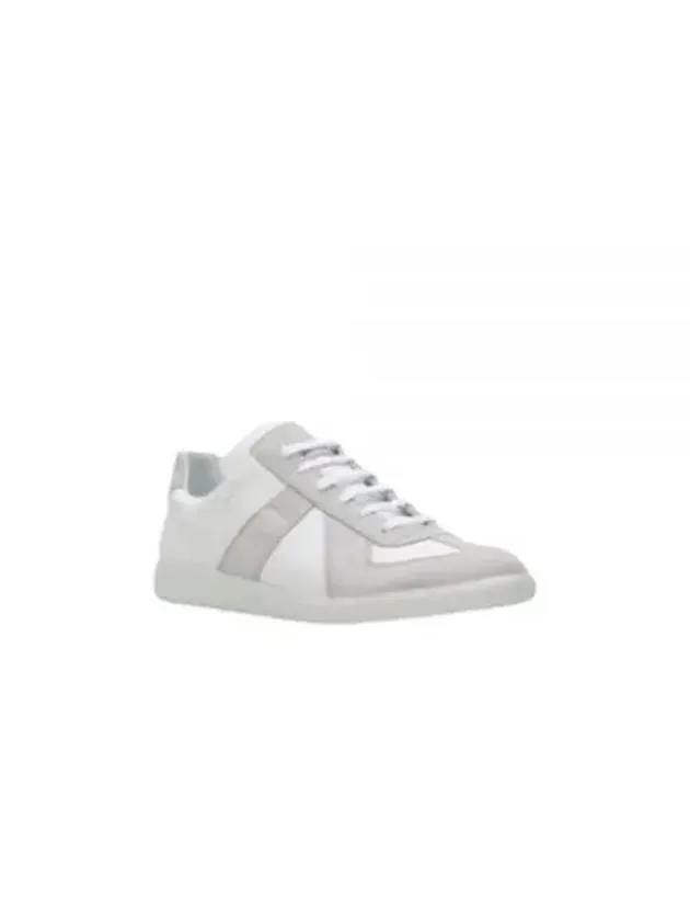 Men's Replica Leather Suede Low Top Sneakers White