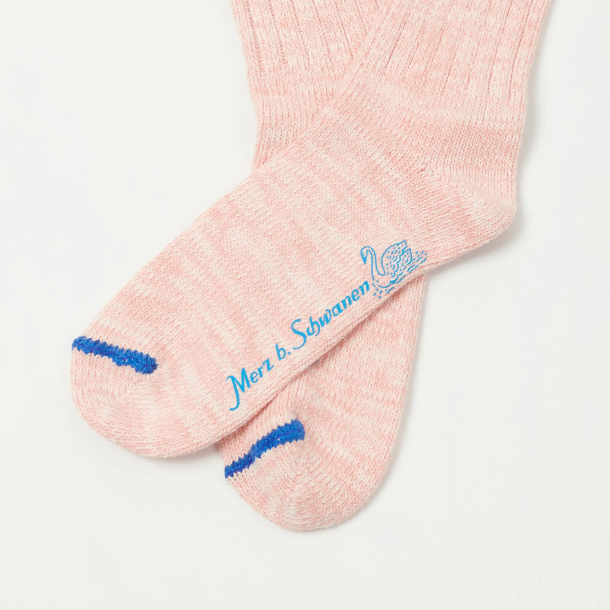 Merz b. Schwanen GS07 Melange Socks - Peach/Nature Melange