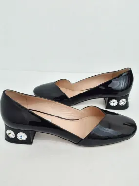 Mui Mui Women's Black Patent Heels Size 37