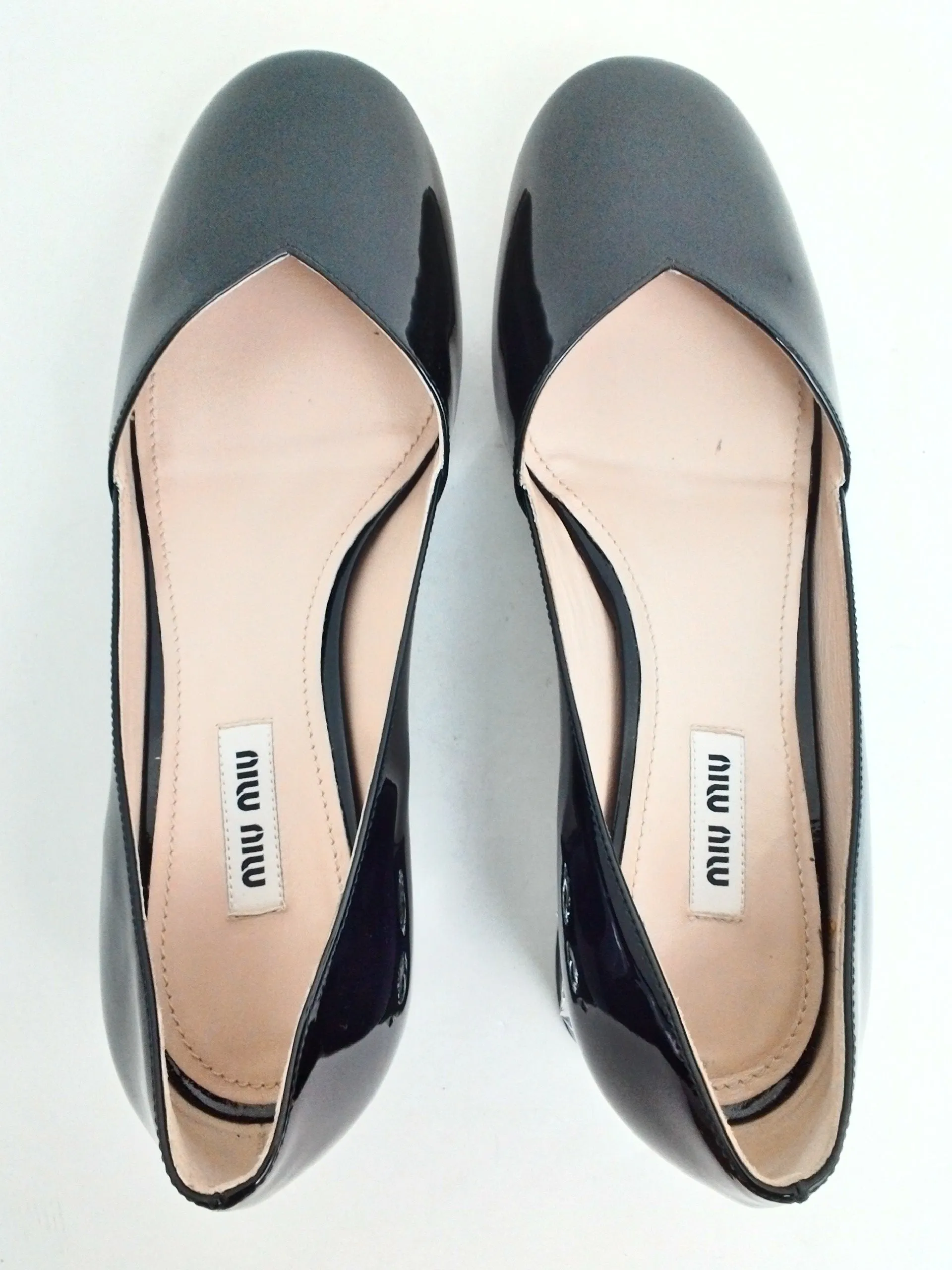 Mui Mui Women's Black Patent Heels Size 37