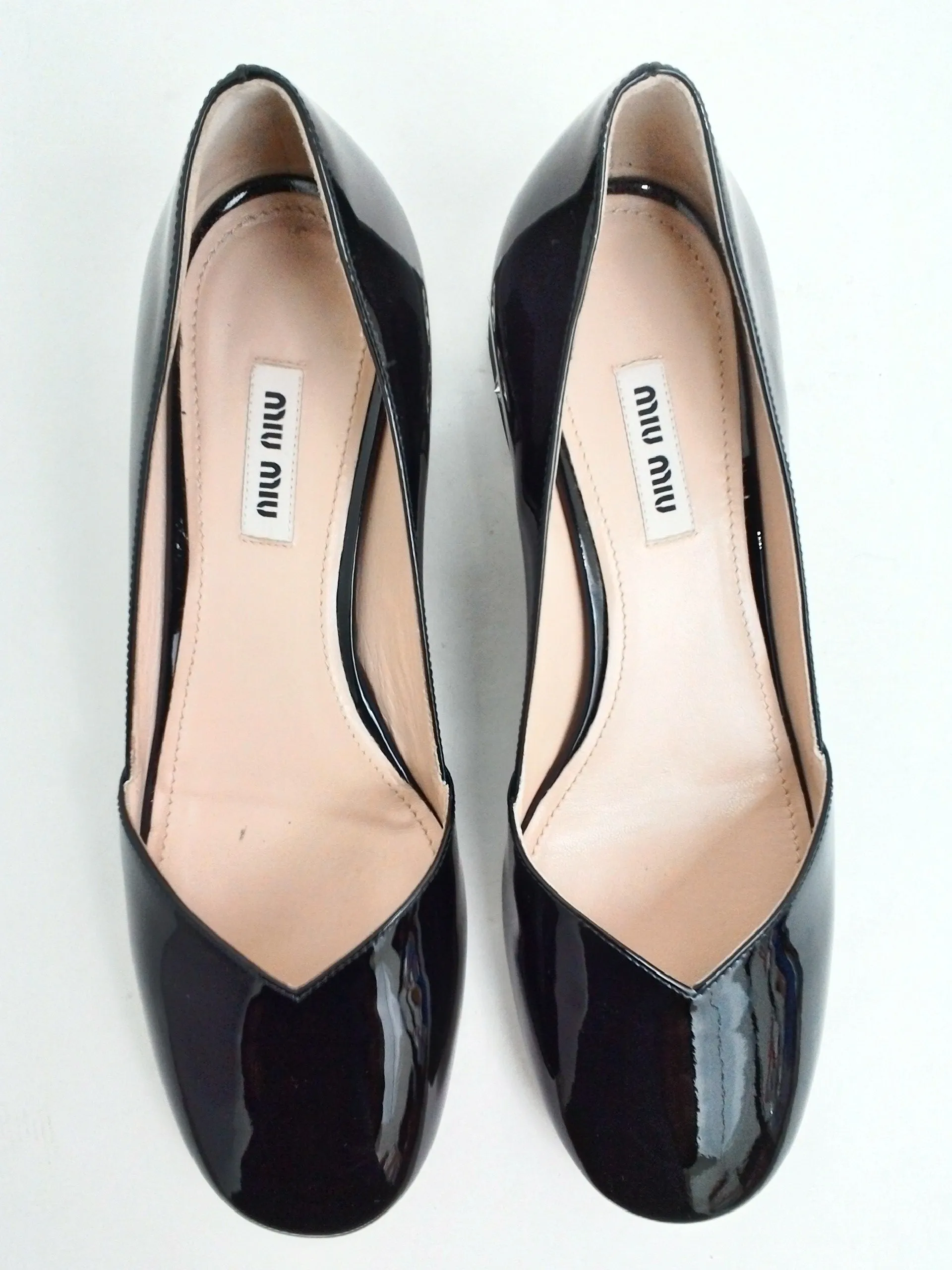 Mui Mui Women's Black Patent Heels Size 37