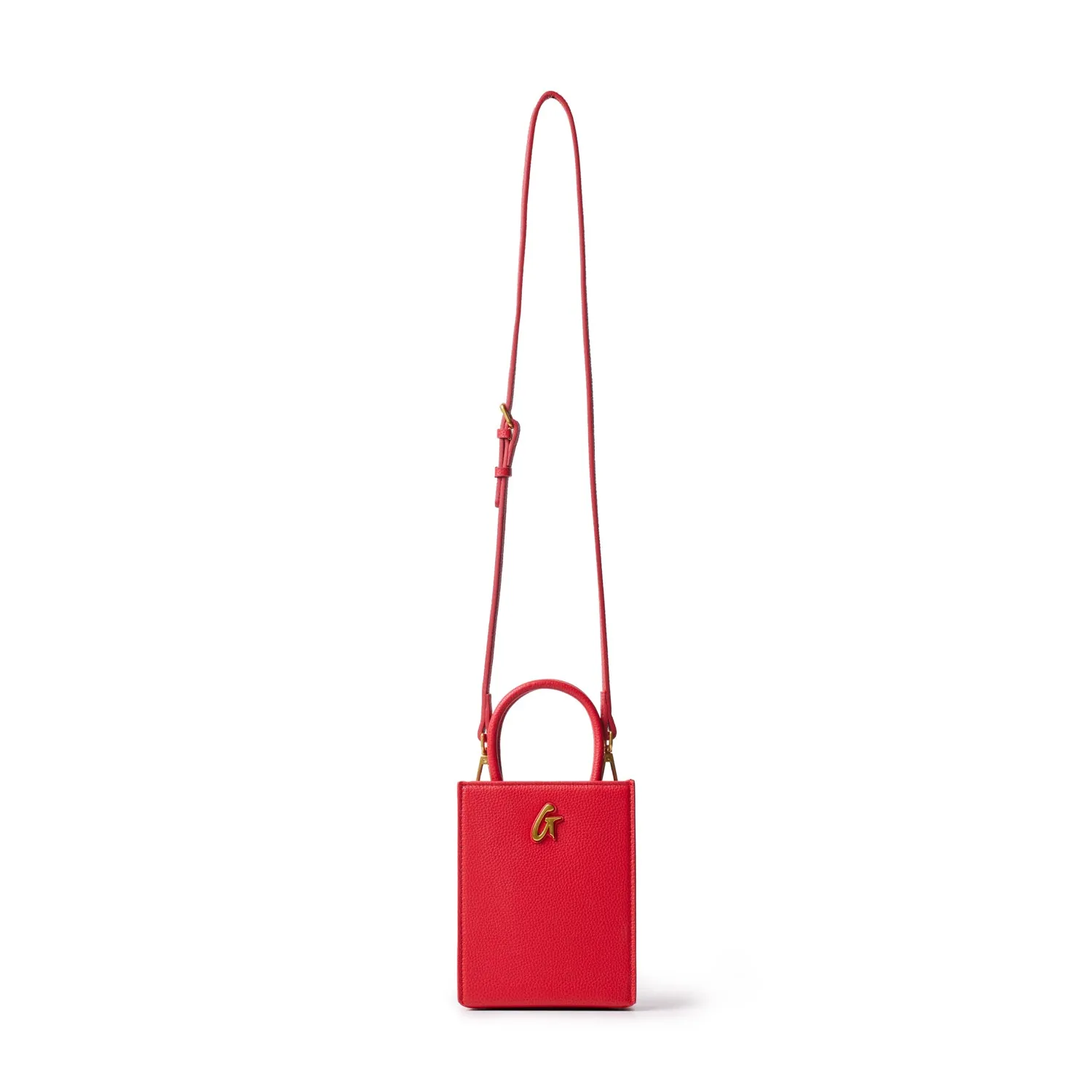 PEBBLE MINI TOTE RED