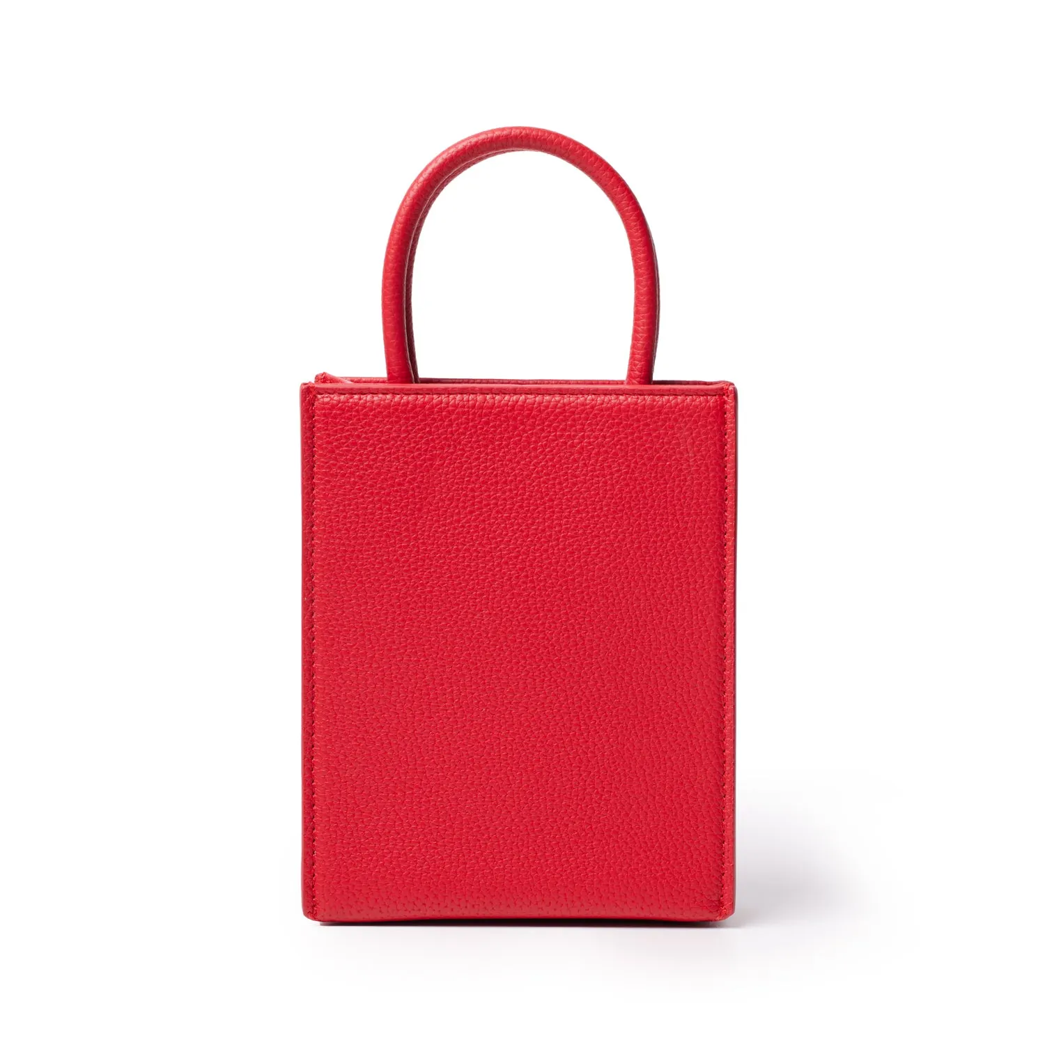 PEBBLE MINI TOTE RED