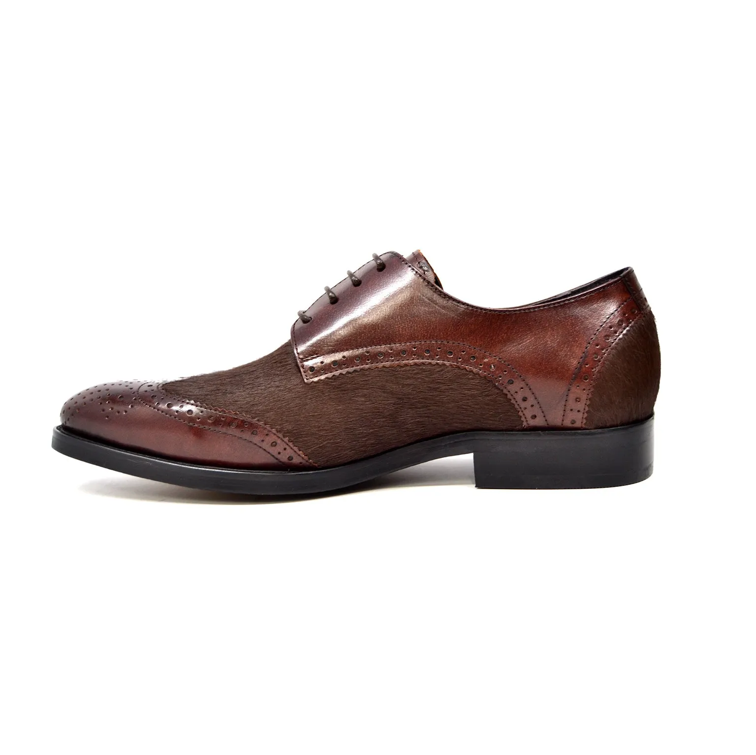 President Leather & Pony Skin Oxford Dress Shoes with Genuine Leather & Pony Skin