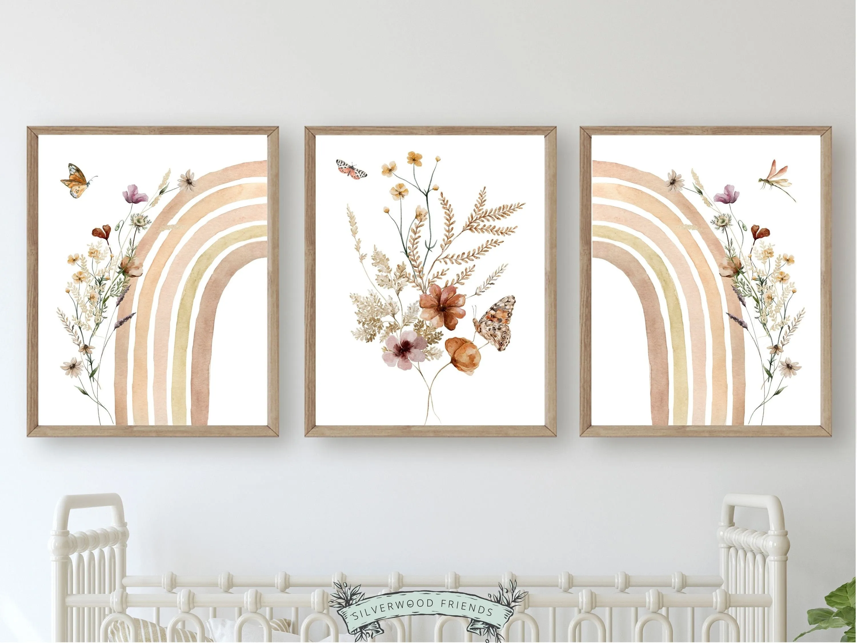 Rainbow Wildflower Nursery Prints