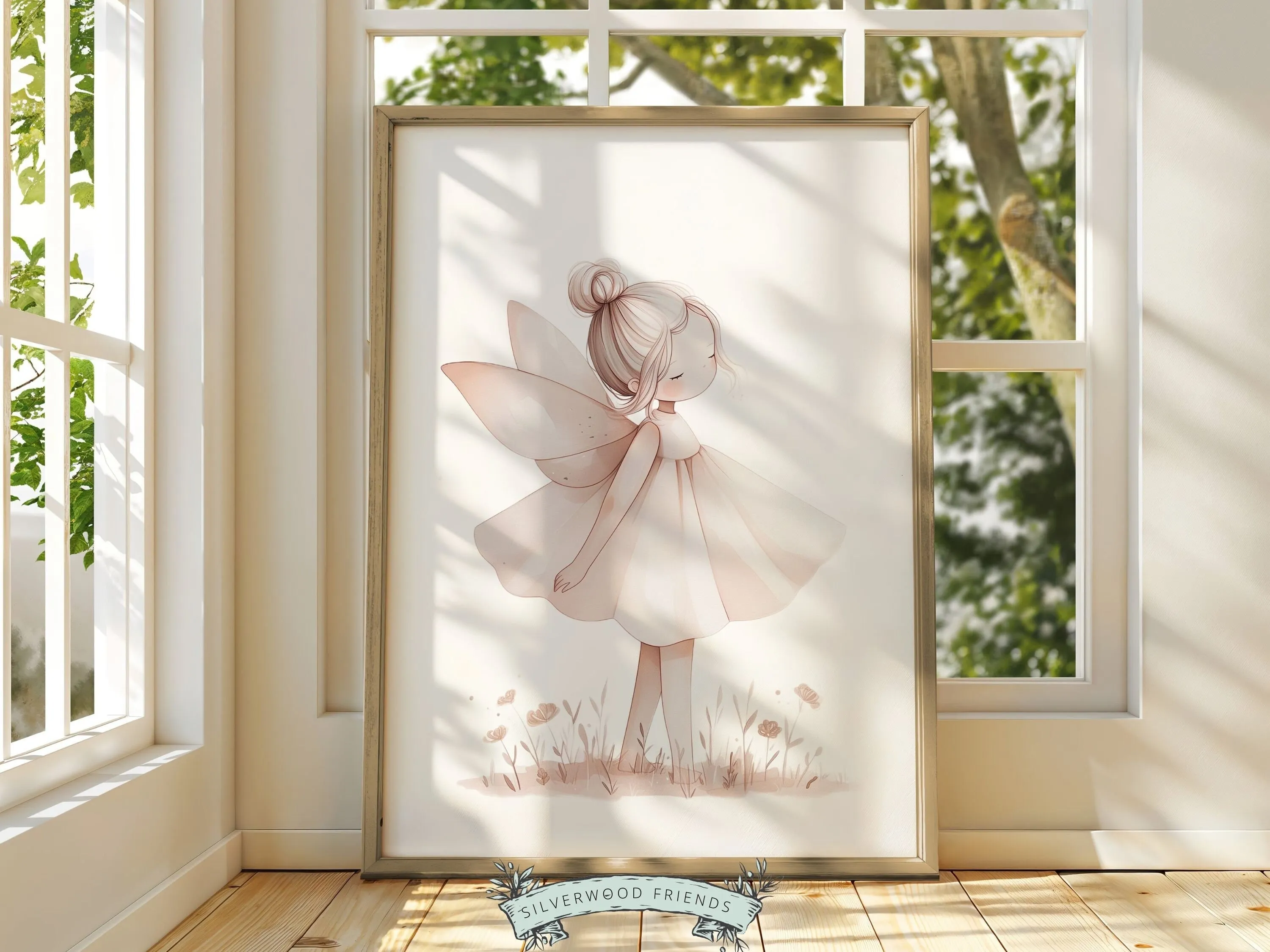 Set of 4 Blush Pink Fairy Nursery Prints