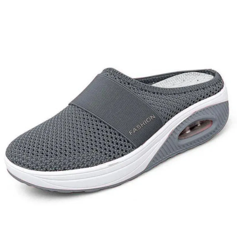 Shoes Air Women Walking Cushion Slip-On  Orthopedic Diabetic Ladies Platform Mules Mesh Lightweight Slipper Wedge Female Sneaker