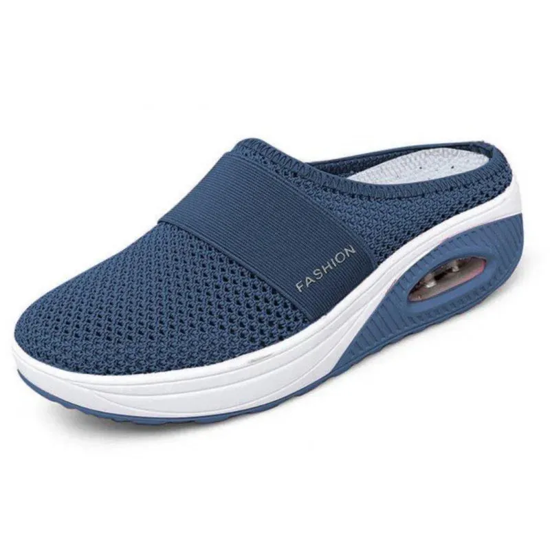 Shoes Air Women Walking Cushion Slip-On  Orthopedic Diabetic Ladies Platform Mules Mesh Lightweight Slipper Wedge Female Sneaker