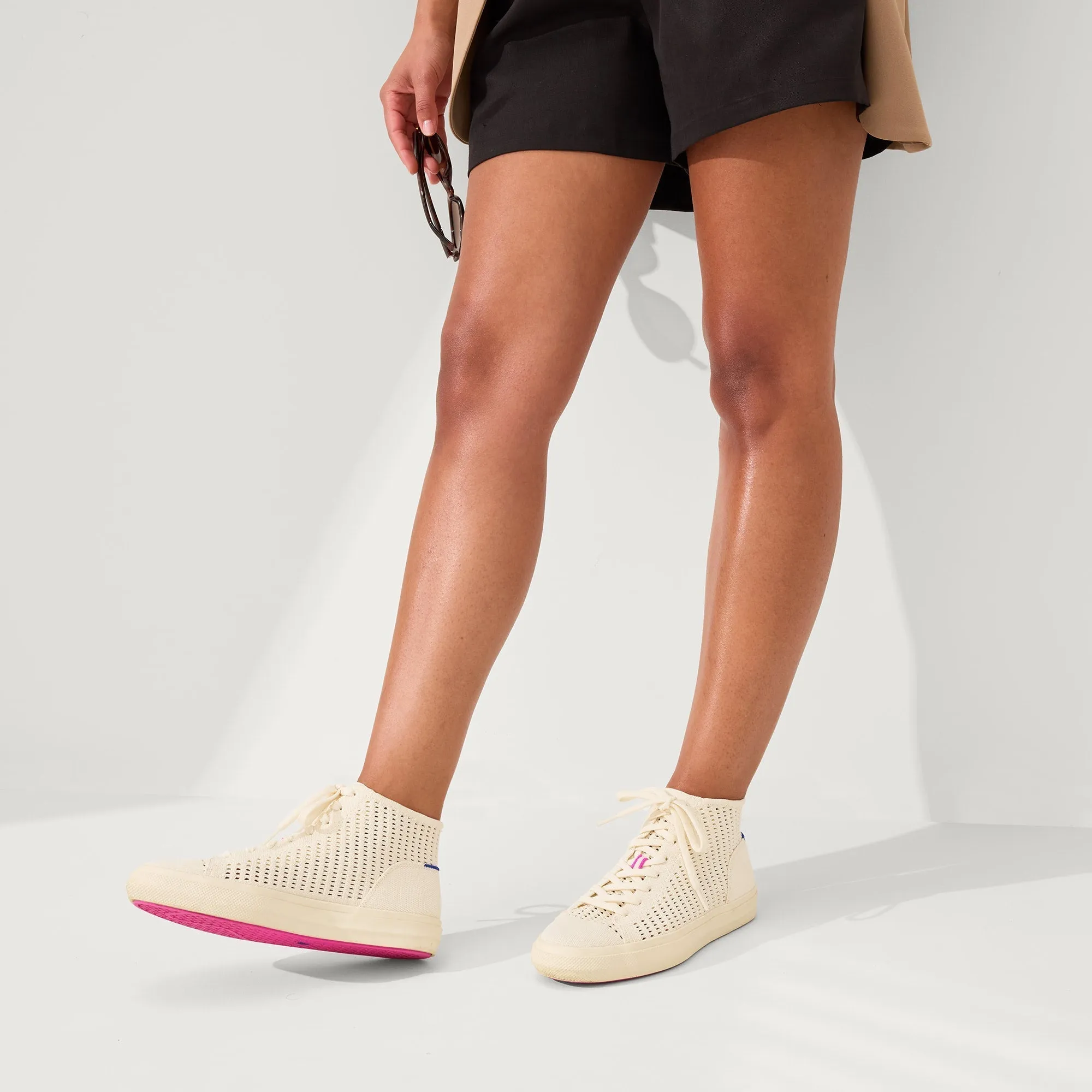 The Women's High Top Sneaker - Courtside White