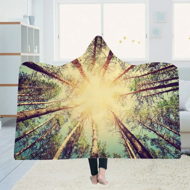 Yoga mat Hooded Blanket